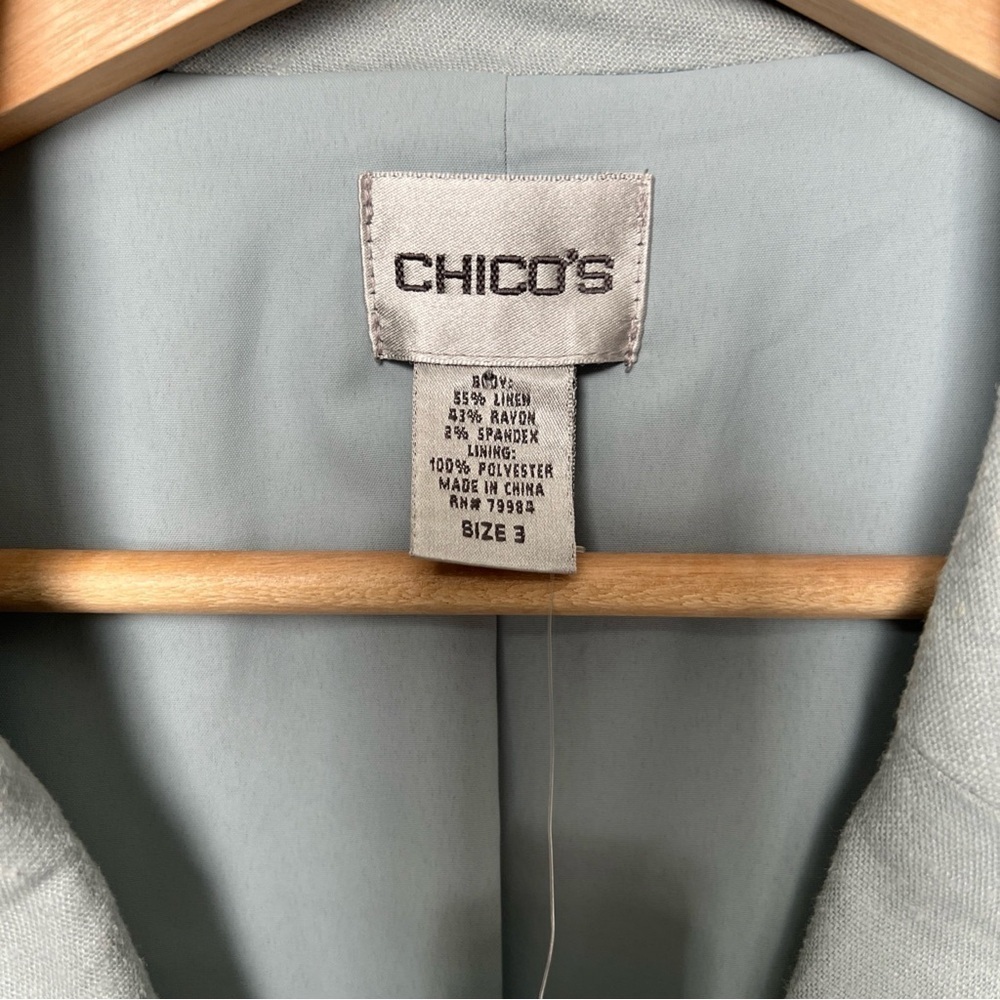 Chico’s Captiva Isle Trentino Jacket Light Blue Size 3 NWT $128 - Picture 7 of 15